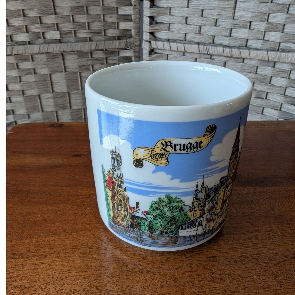 Dupont Brugge Belgium Souvenir Coffee Mug Vintage Ceramic Cityscape Travel Cup